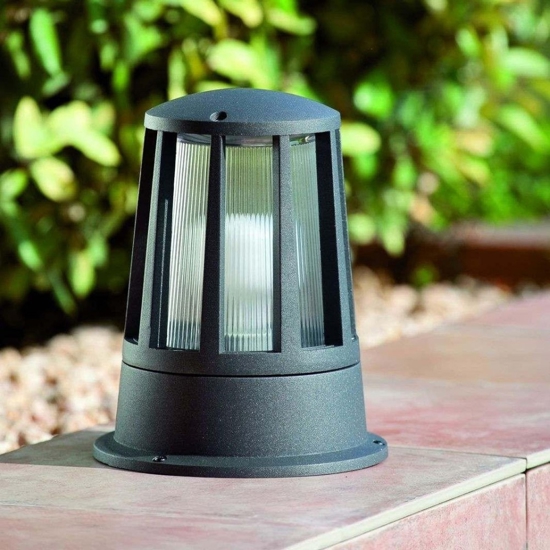 Paletto lampioncino moderno da per giardino antracite
