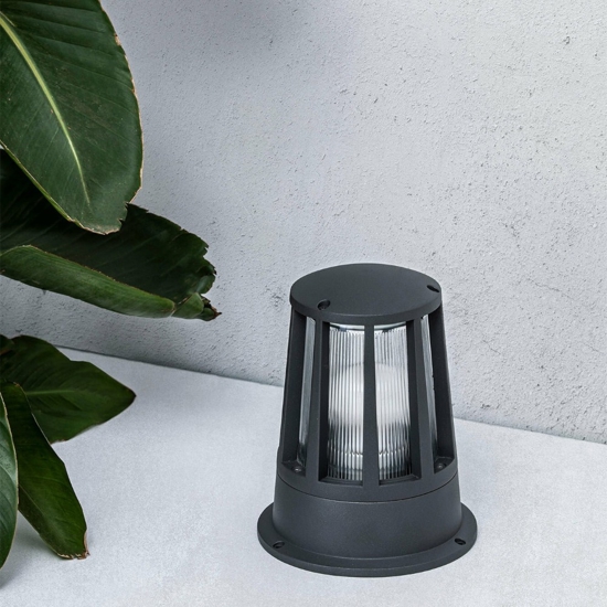 Paletto lampioncino moderno da per giardino antracite