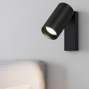 Applique luce orientabile nero per comodini
