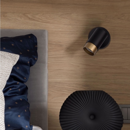 Applique per comodino camera da letto nero oro orientabile Applique per comodino camera da letto nero oro orientabile
