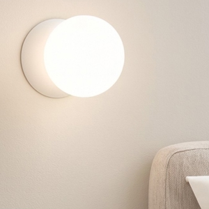 Applique di gesso bianco da comodino camera da letto