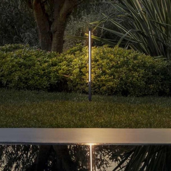 Jedi pt h080 ideal lux lampione da giardino antracite led 12w 3000k