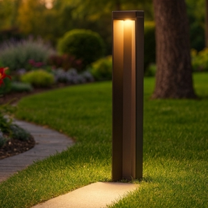 Kurt pt 3000k ideal lux lampione marrone ip54