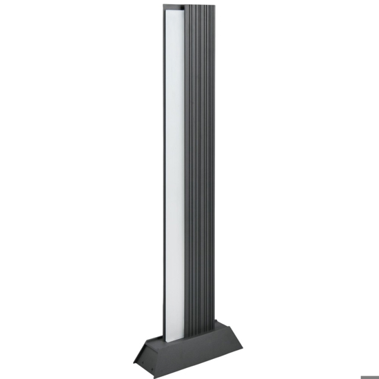 Lampione antracite da giardino 100cm led 16w 3000k ip44 moderno