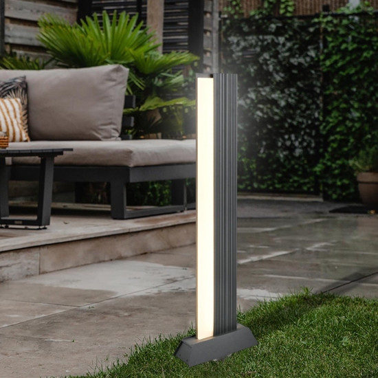 Lampione antracite da giardino 100cm led 16w 3000k ip44 moderno