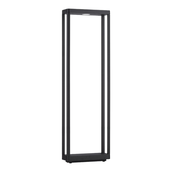 Lampione alto da giardino moderno led 8w 3000k nero