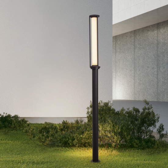 Lampione alto tubolare da esterno led 16w 3000k ip65 antracite Lampione alto tubolare da esterno led 16w 3000k ip65 antracite