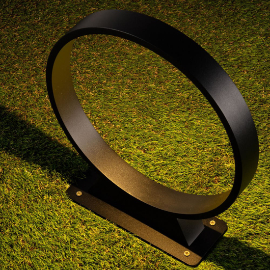 Lampioncino per giardino moderno led 6w 3000k nero rotondo Lampioncino per giardino moderno led 6w 3000k nero rotondo