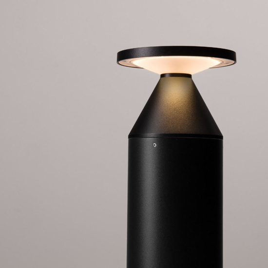 Lampione da giardini moderni led 11w 3000k nero ip65