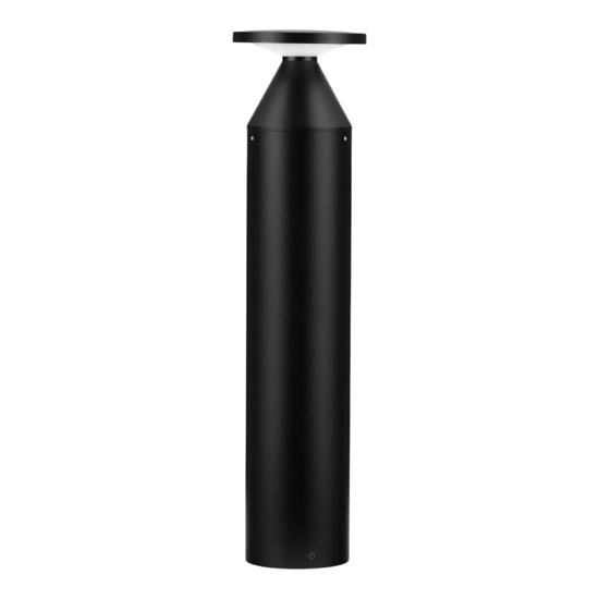 Lampione da giardini moderni led 11w 3000k nero ip65