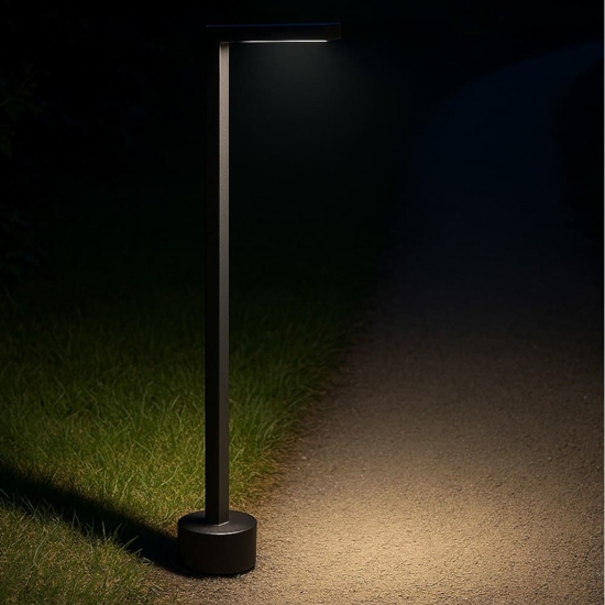 Lampione 95cm sottile moderno nero da giardino led anti salsedine Lampione 95cm sottile moderno nero da giardino led anti salsedine