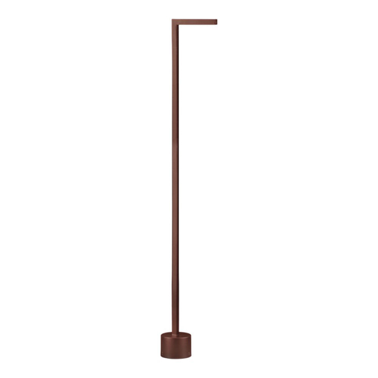 Lampione 95cm design da giardino corten anti salsedine led Lampione 95cm design da giardino corten anti salsedine led
