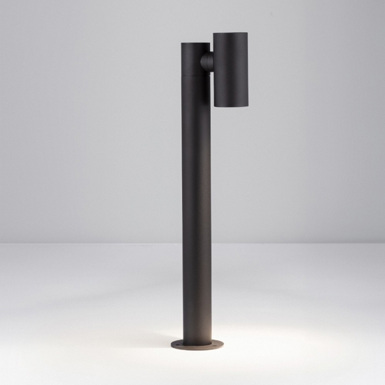 Lampione nero da giardino led 3000k cilindrico moderno