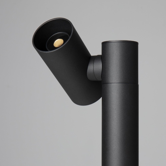 Lampione nero da giardino led 3000k cilindrico moderno