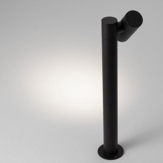 Lampione nero da giardino led 3000k cilindrico moderno