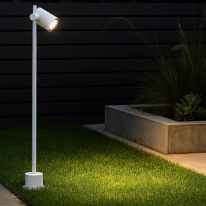 Visualizza i dettagli per Lampione da giardino moderno bianco orientabile led 13w 3000k Lampione da giardino moderno bianco orientabile led 13w 3000k