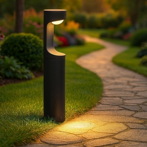 Lampione basso per esterno giardino grafite led 9w 40000k