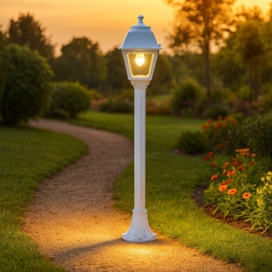 Top light alba lampione bianco per giardino moderno design lanterna