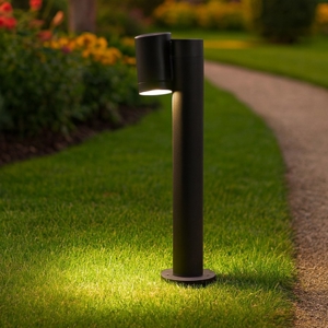Gea luce lampione da giardino orientabile ip65 antracite h45 cm