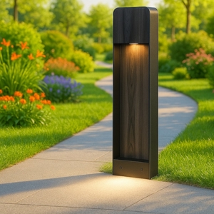 Visualizza i dettagli per Maytoni porte lampione da giardino led 3000k ip54 effetto legno Maytoni porte lampione da giardino led 3000k ip54 effetto legno