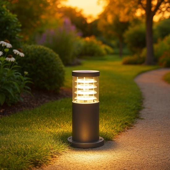 Maytoni bronx lampioncino da giardino ip54 colore grigio