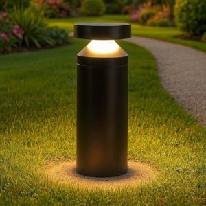 Maytoni olten lampione basso da giardino led 3000k ip65 nero