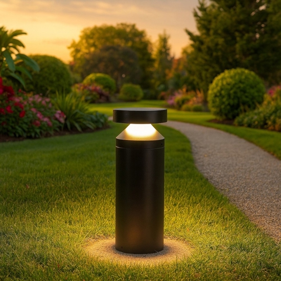 Maytoni olten lampione basso da giardino led 3000k ip65 nero