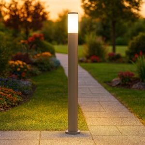 Lampione da giardino moderno tortora ip65