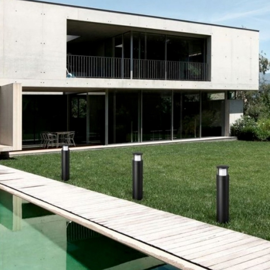 Lampione tubolare moderno led 6w 3000k per giardino Lampione tubolare moderno led 6w 3000k per giardino