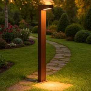 Lampione corten per esterno giardino moderno led 13w 3000k ip65