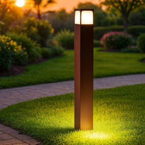 Gea luce lampione da giardino ip44 marrone h80 cm