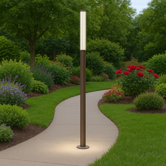 Maytoni lit lampione da giardino led 3000k ip65 colore marrone
