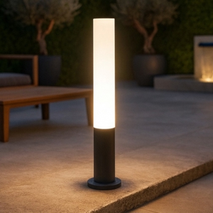 Edo pt1 outdoor round lampioncino da terra ip44 giardino antracite ideal lux
