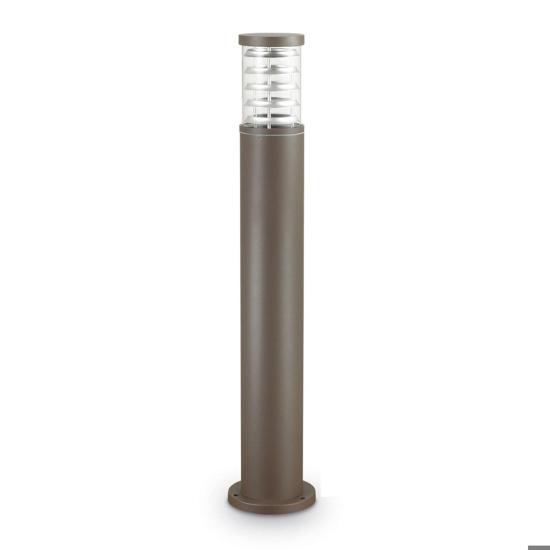 Ideal lux tronco pt1 h80 coffee lampione da esterno marrone ip65 per giardino
