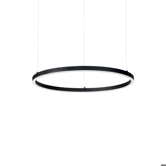 Lampadario oracle slim sp d050 round nero ideal lux led 30w 3000k
