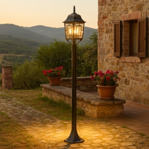 Lampione da giardino antico classico lanterna ruggine