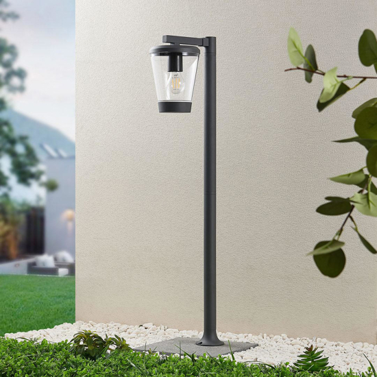 Lampione da giaridno moderno lanterna antracite ip44