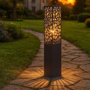 Lampione da giardino grigio antracite moderno