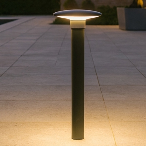 Lampione da giardino per esterno grigio grafite led 18w 4000k