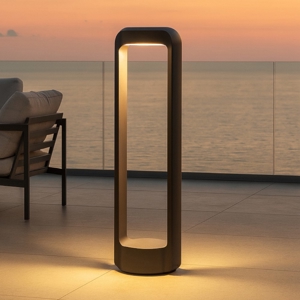 Gea luce eurus lampione da giardino led 4000k ip65 antracite h50 cm