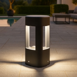 Visualizza i dettagli per Lampioncino da giardino gea luce janet antracite moderno Lampioncino da giardino gea luce janet antracite moderno