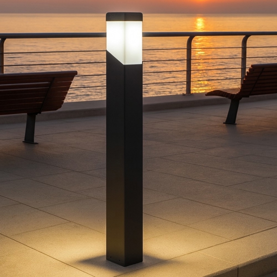 Lampione giardino antracite moderno gea luce sury