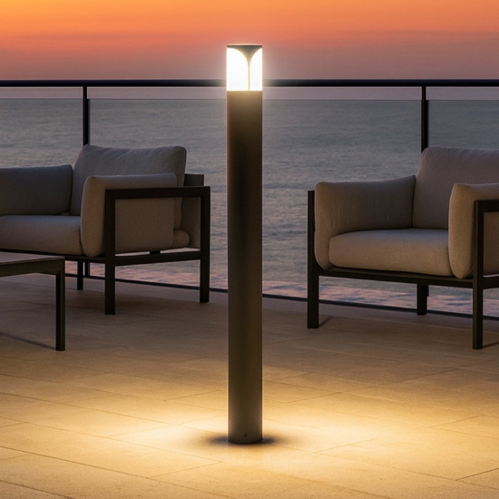 Gea luce lampioncino da giardino ip44 antracite h80 cm Gea luce lampioncino da giardino ip44 antracite h80 cm