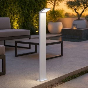 Style pt h100 3000k ideal lux lampione da giardino led 9w bianco