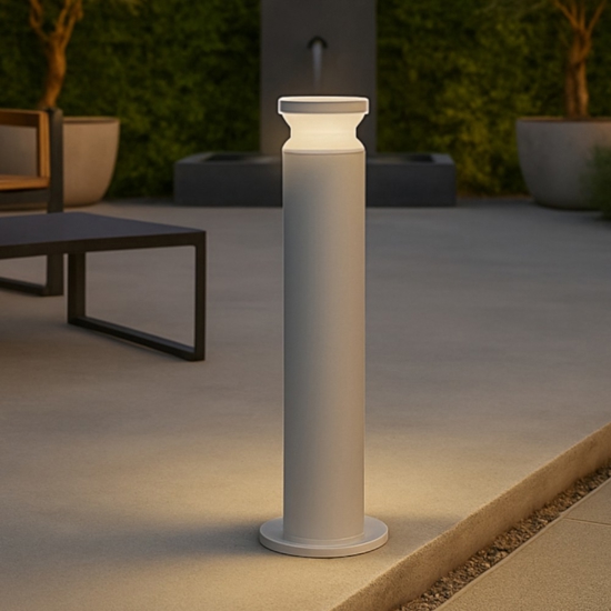 Ideal lux lampione grigio per giardino torre pt1 h60 ip65 moderno