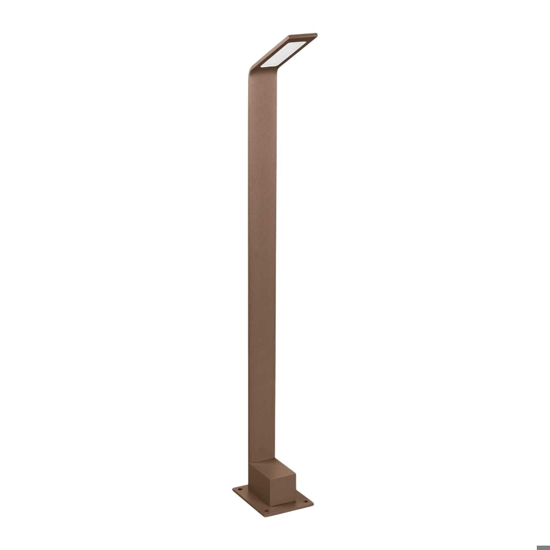 Agos pt h80 ideal lux lampione marrone per esterno led 9w 4000k