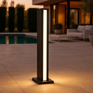 Lampioncino da giardino rettangolare led 9w 3000k design moderno