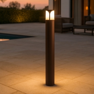 Gea luce lampioncino da giardino ip44 marrone h80 cm