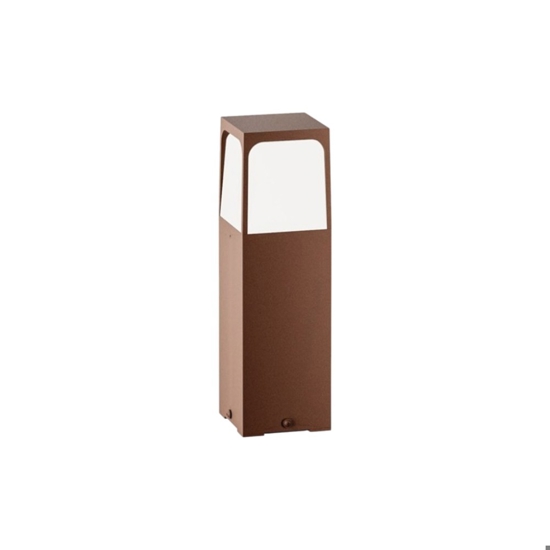 Gea luce lampione basso da giardino ip44 marrone h30 cm