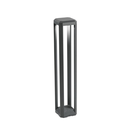 Gea luce lampione da giardino led 13w antracite ip65 4000k h80 cm